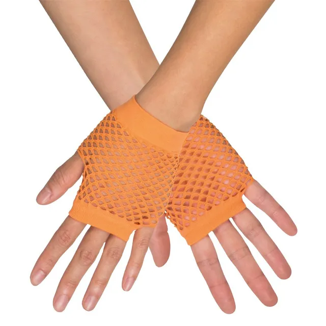 new-york-netzhandschuhe-kurz-fingerlos-neon-orange image 1
