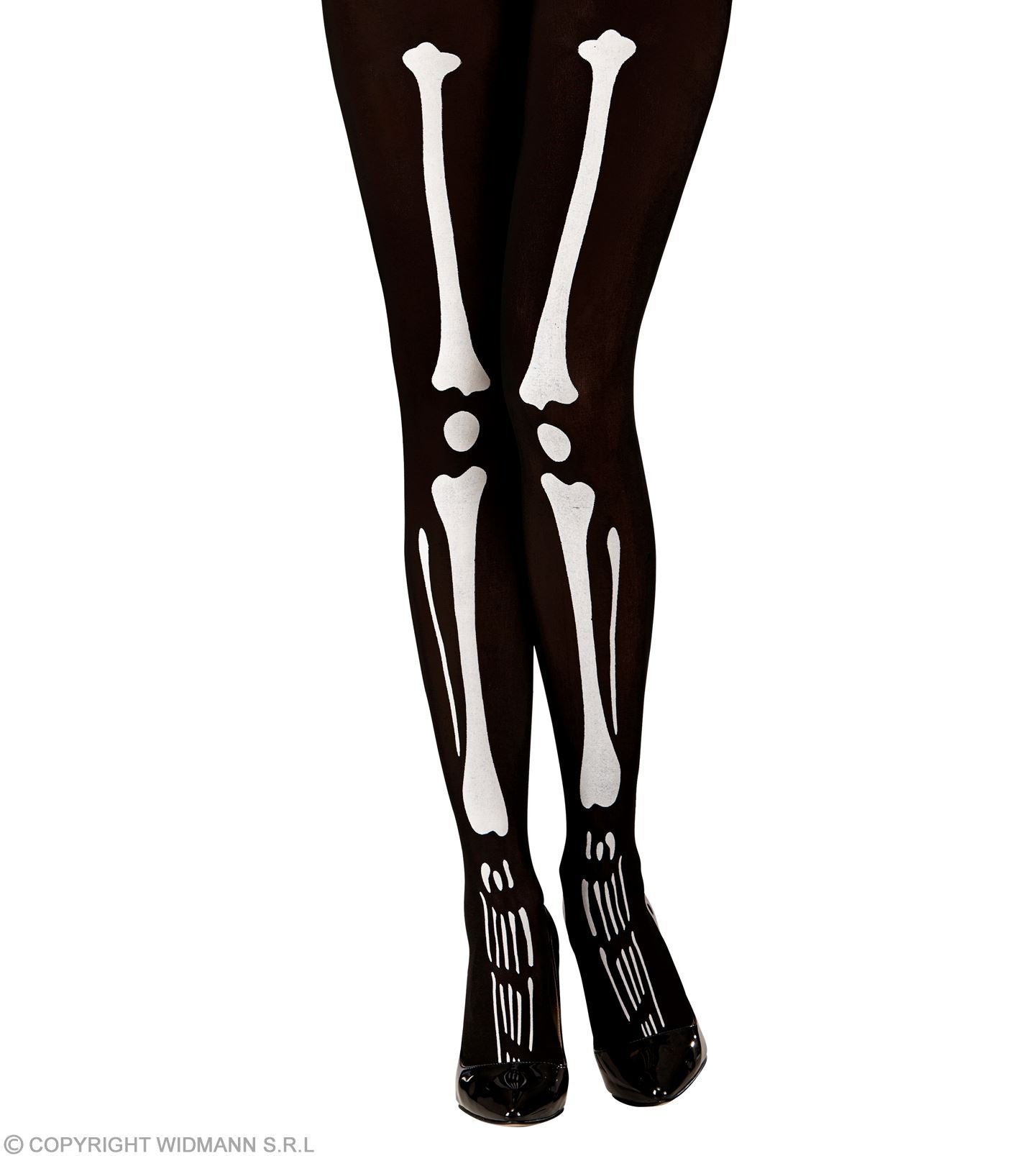 das-kost-mland-skelett-strumpfhose-damen-40-den-schwarz-wei-xl image 1