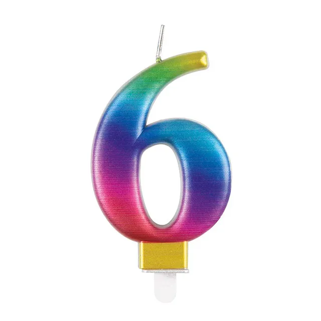 das-kost-mland-zahlenkerze-regenbogen-6-geburtstag image 1