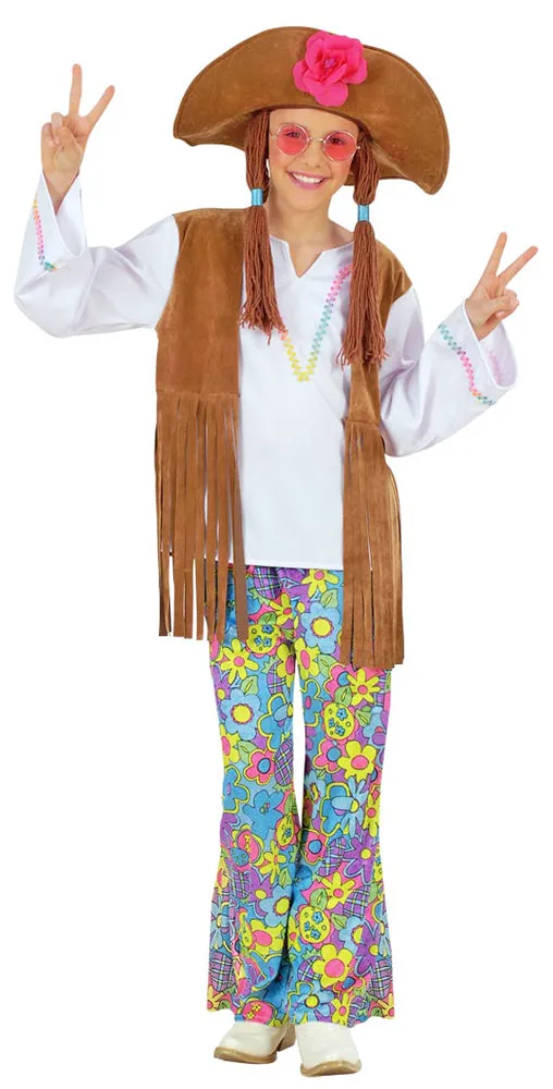das-kost-mland-m-dchen-hippie-woodstock-kost-m-128-blume image 1
