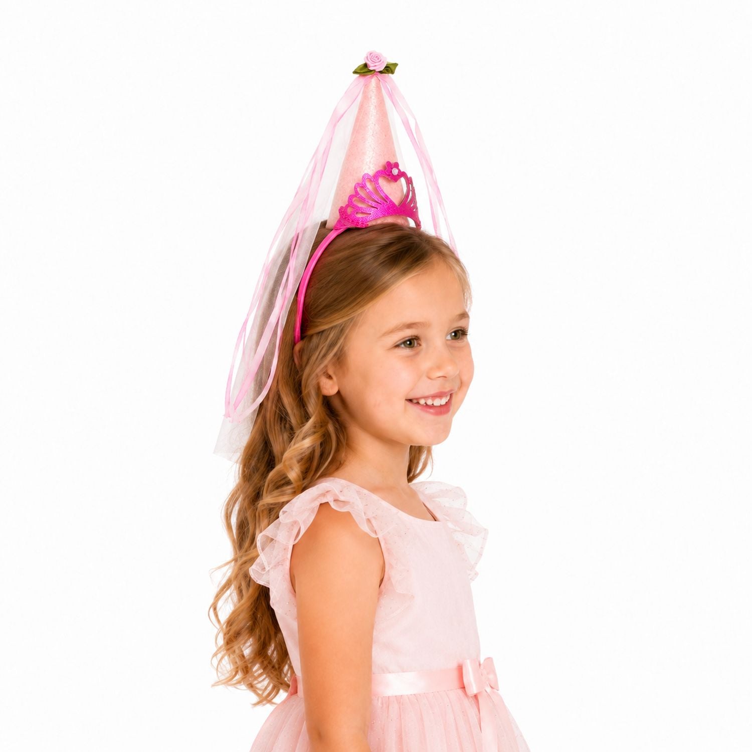 das-kost-mland-burgfr-ulein-haarreif-feenhut-rosa-m-dchen image 2