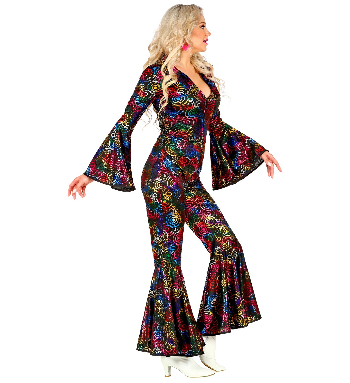 das-kost-mland-damen-70er-glitter-dots-anzug-disco-kost-m-bunt image 3