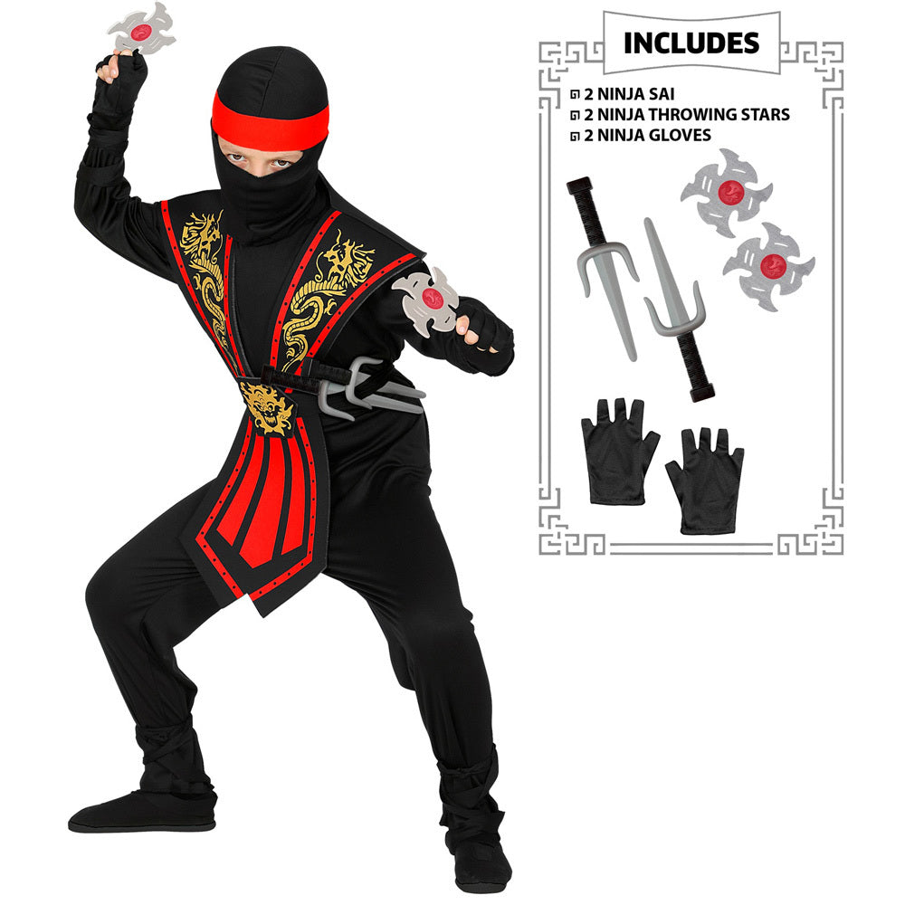 das-kost-mland-ninja-kost-m-kinder-rot-schwarz-mit-zubeh-r image 7