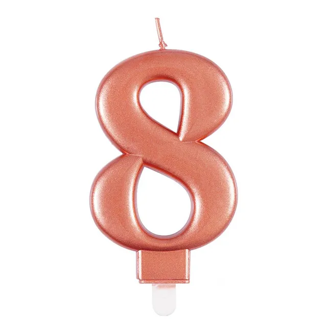 das-kost-mland-zahlenkerze-8-tortendeko-rosegold-8cm image 1