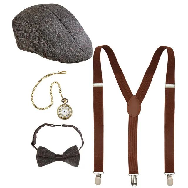 das-kost-mland-wilde-20er-kost-m-set-herren-4-tlg-gangster image 1