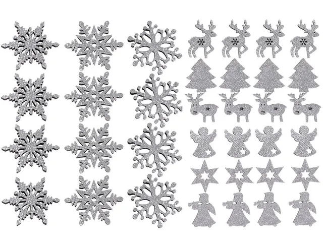 riffelmacher-filz-streudeko-glitter-4-cm-silber-engel-sterne-12-tlg image 1