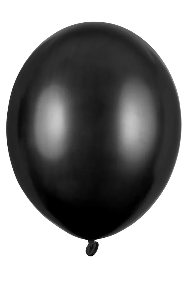 das-kost-mland-dekorationen-latexballon-uni-metallic-schwarz-100-stk image 1