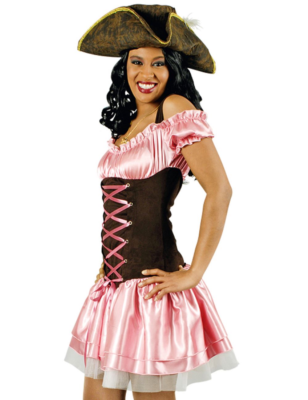 das-kost-mland-damen-piratin-kost-m-bonny-anne-pink-braun image 1