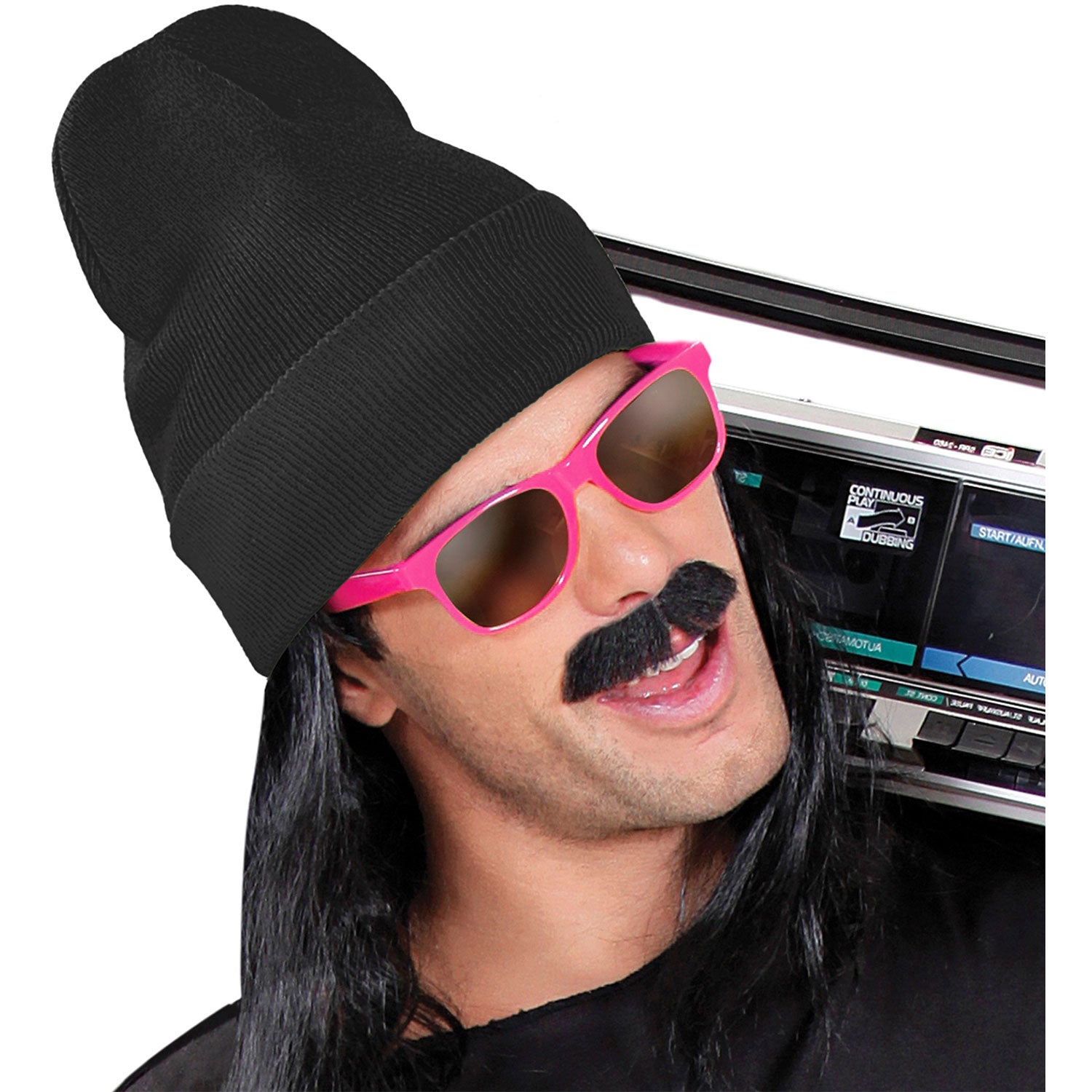 das-kost-mland-80er-jahre-beanie-m-tze-schwarz image 2