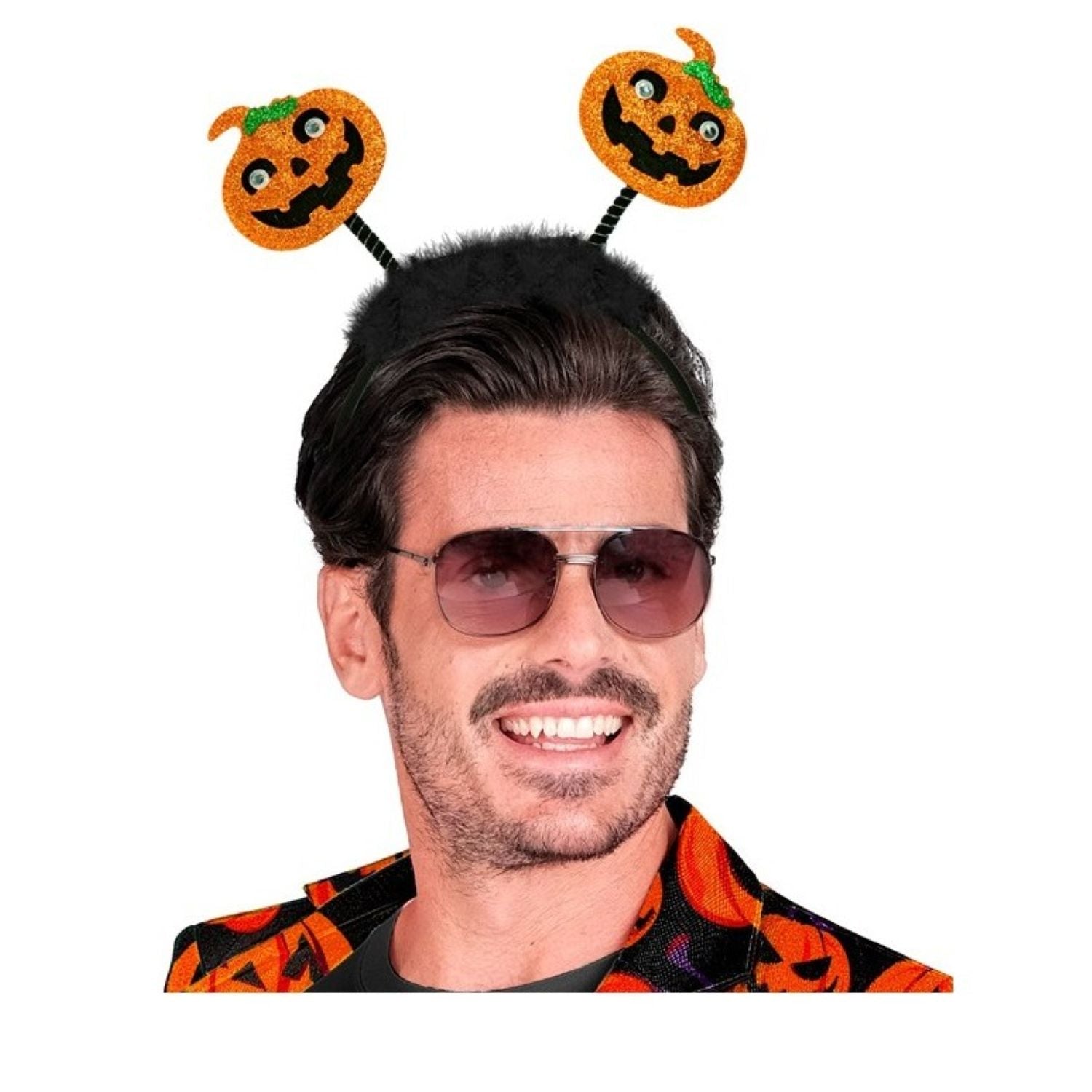 das-kost-mland-halloween-haarreif-k-rbis-schwarz-orange-wippeffekt image 5
