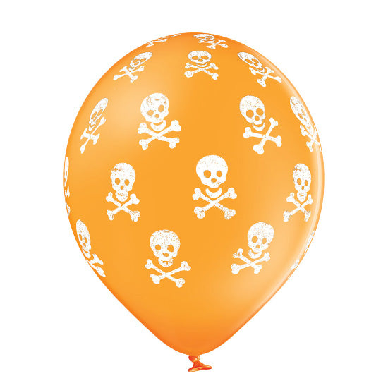 das-kost-mland-dekorationen-luftballon-30cm-totenkopf-6-stk-schwarz-mix image 2