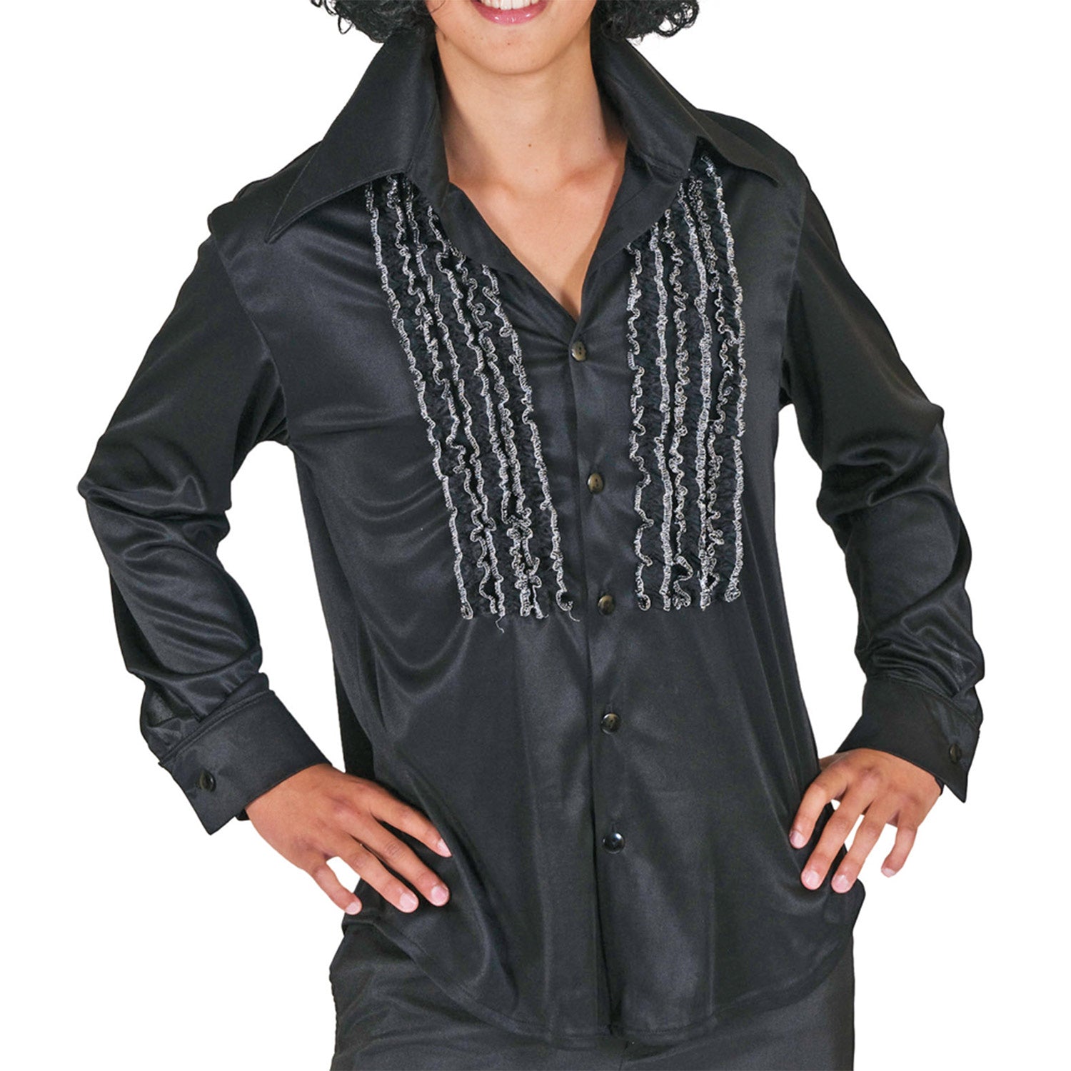 das-kost-mland-herren-hippie-r-schenhemd-schwarz-70er-hemd image 2