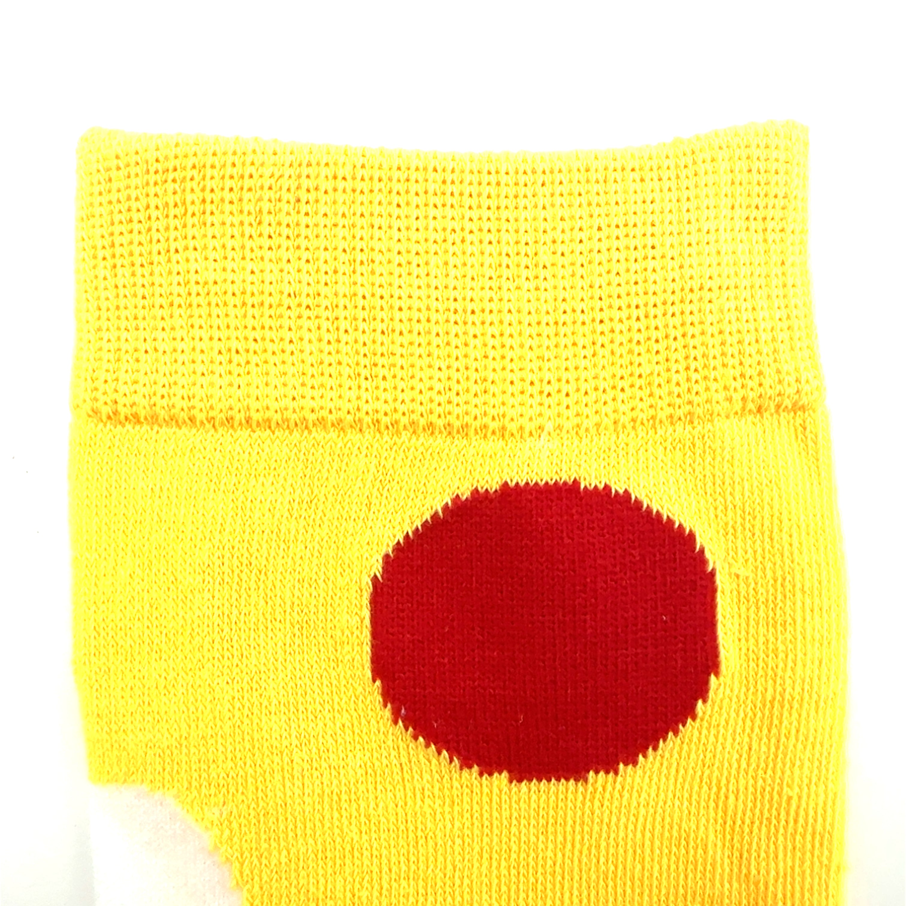 das-kost-mland-polka-dot-clown-kniestr-mpfe-gelb-bunt image 6