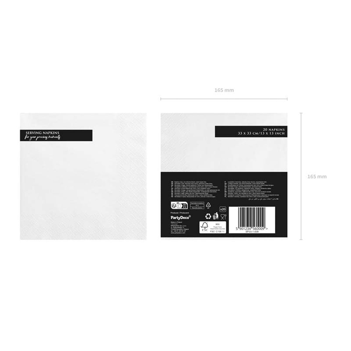 das-kost-mland-dekorationen-servietten-uni-wei-20-stk image 2