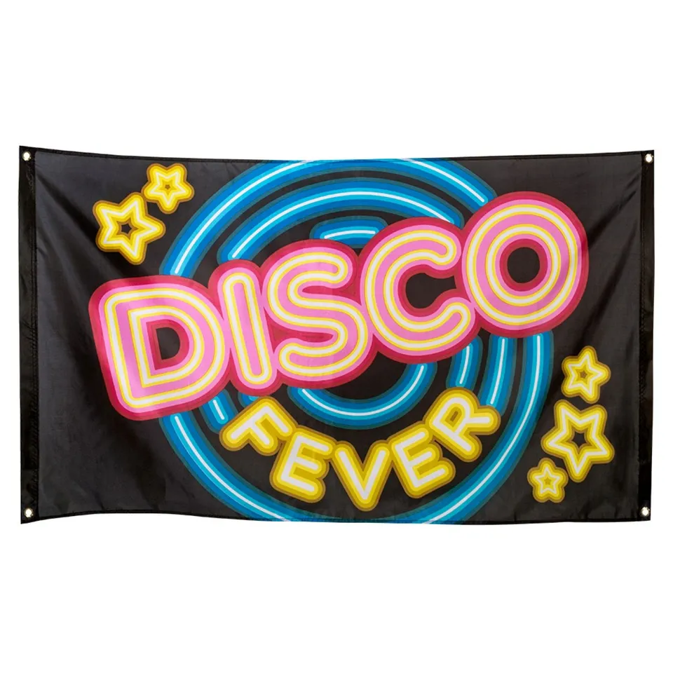 fahne-disco-fever-polyester-90x150cm-deko image 1