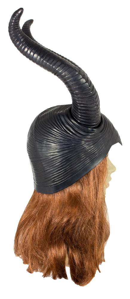 das-kost-mland-dunkle-fee-haube-mit-h-rnern-schwarz-latex image 4