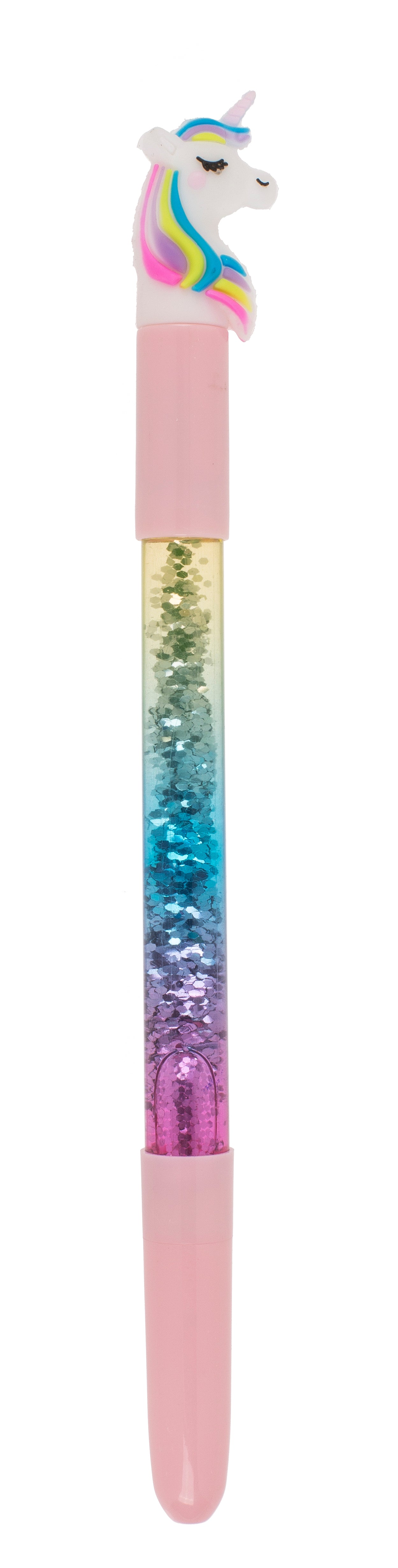 das-kost-mland-dekorationen-kugelschreiber-einhorn-glitter-kuli-led image 2