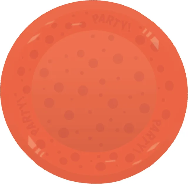 das-kost-mland-dekorationen-mehrweg-teller-21cm-orange-partygeschirr image 1