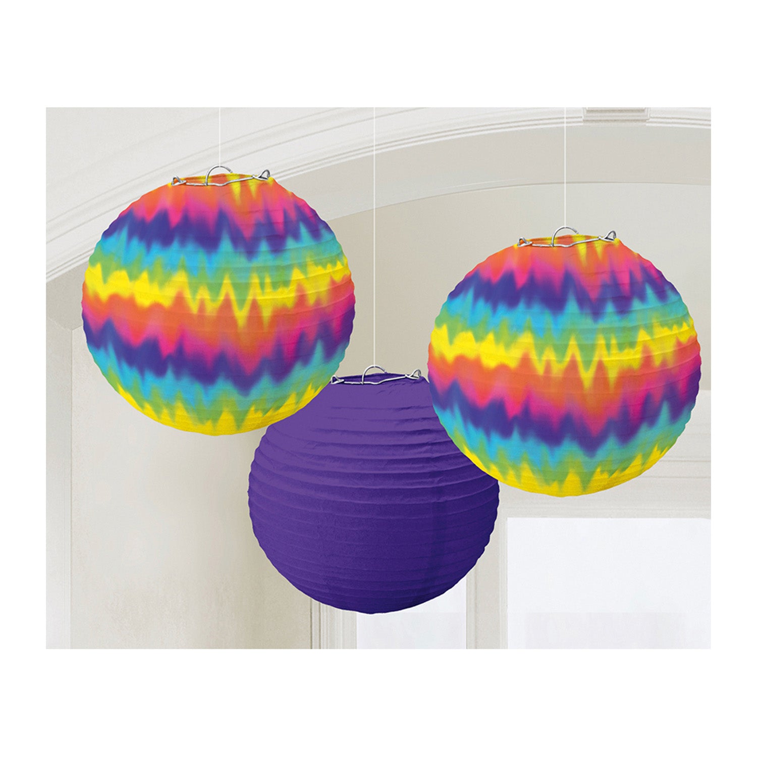 das-kost-mland-dekorationen-feeling-groovy-peace-laternen-3stk image 1
