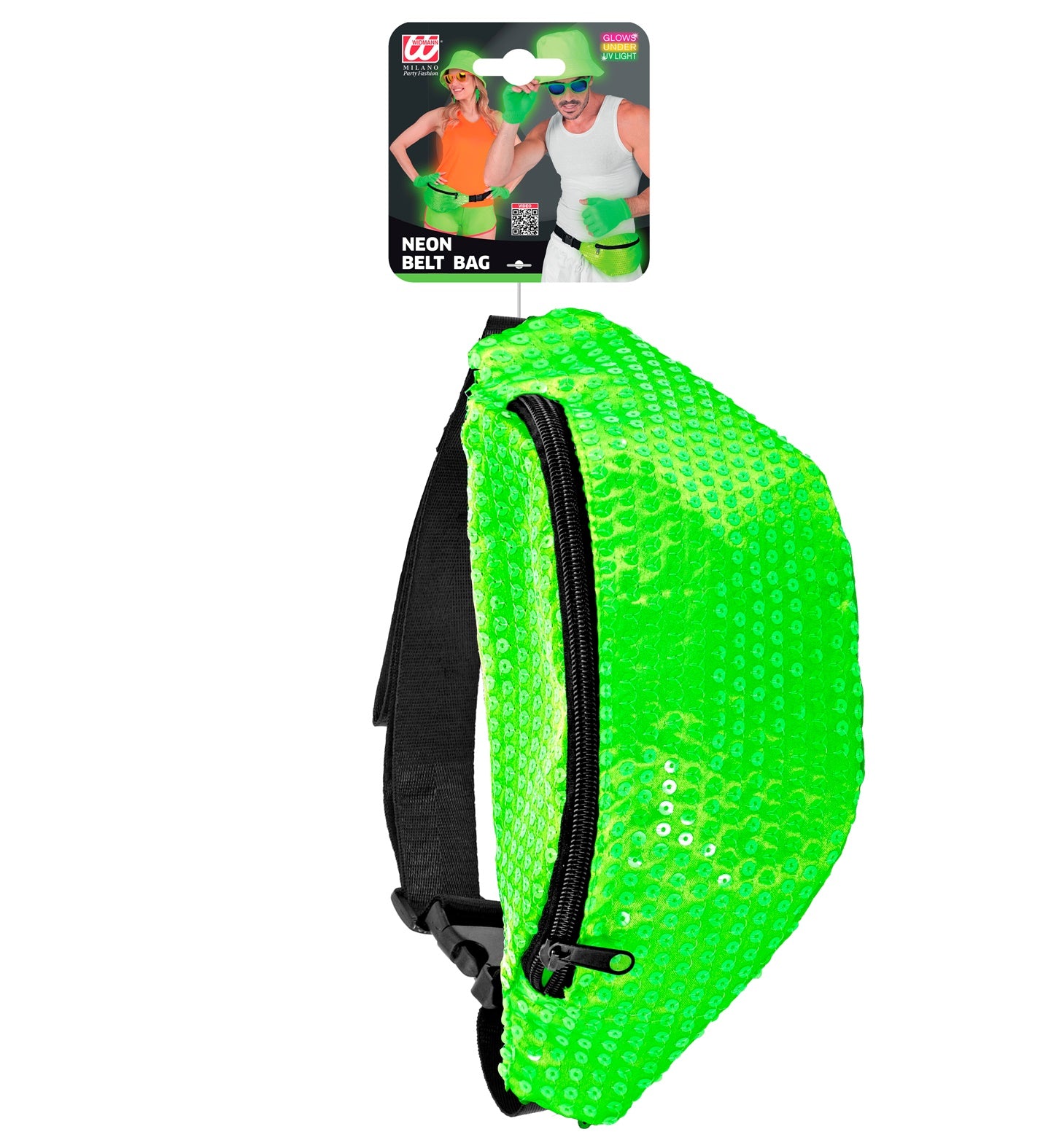 das-kost-mland-accessoires-neon-bauchtasche-pailletten-gr-n image 2
