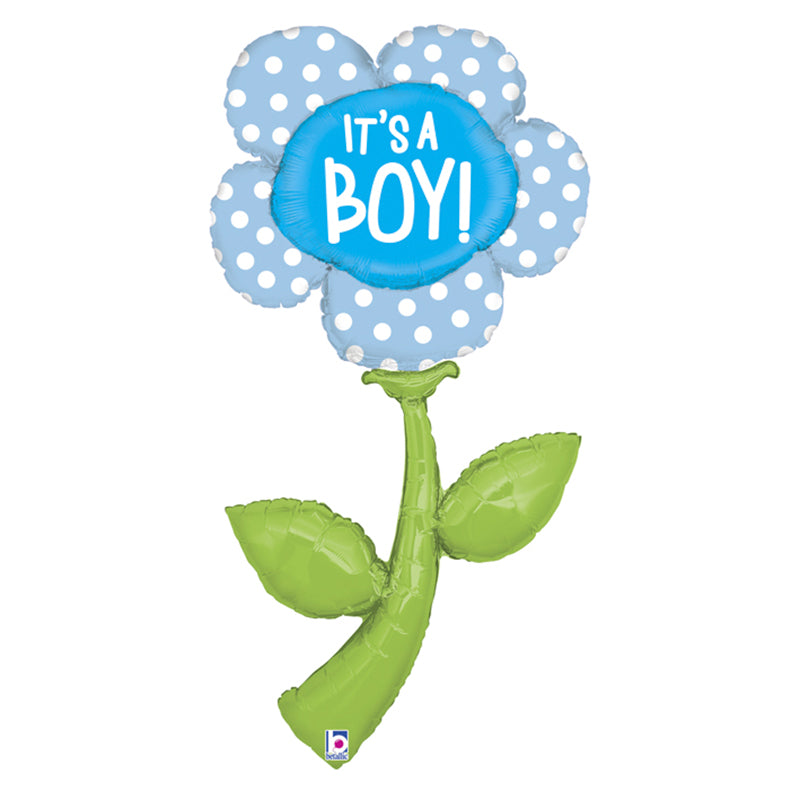 das-kost-mland-its-a-boy-folienballon-blau-150-cm-blume image 1