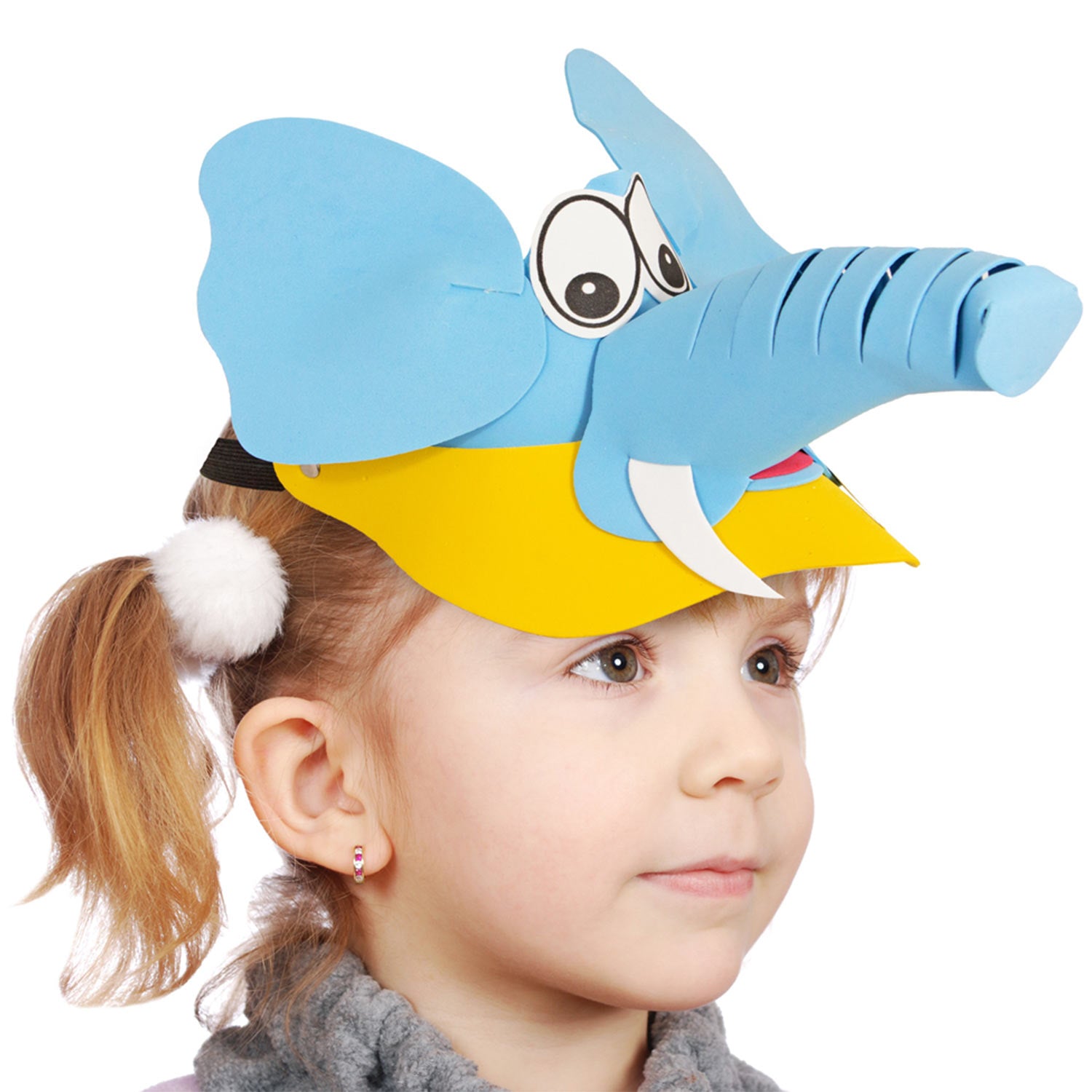 das-kost-mland-tier-kinderhut-schaumstoff-tiger-l-we-elefant image 2