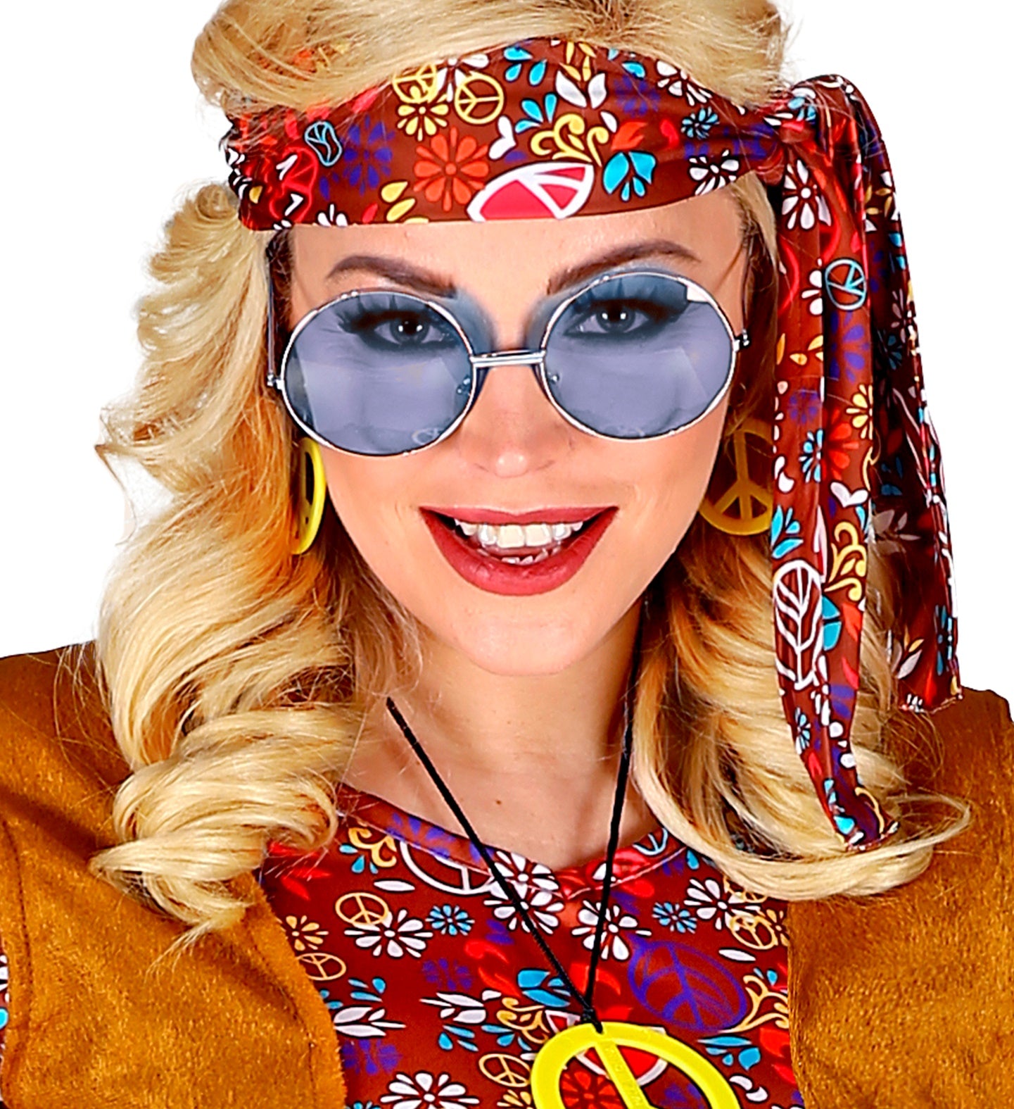 das-kost-mland-accessoires-hippie-partybrille-xl-rund-blau image 3