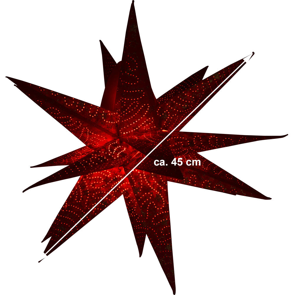 riffelmacher-3d-fenster-dekostern-papier-rot-45-cm image 2