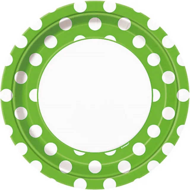 das-kost-mland-pappteller-dots-8-stk-23cm-lime-green image 1
