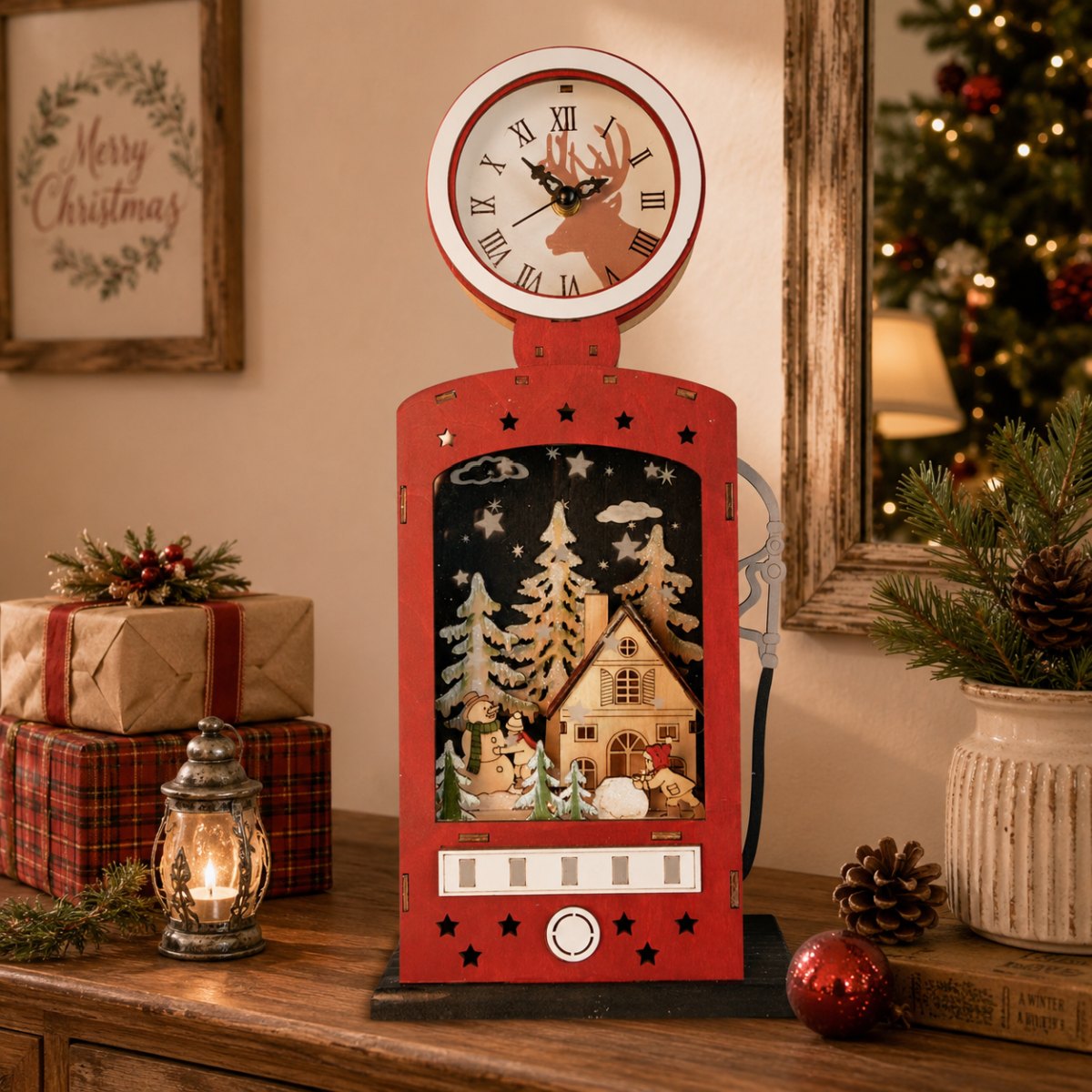 das-kost-mland-retro-zapfs-ule-weihnachtsdeko-holz-rot-14x40-cm image 4