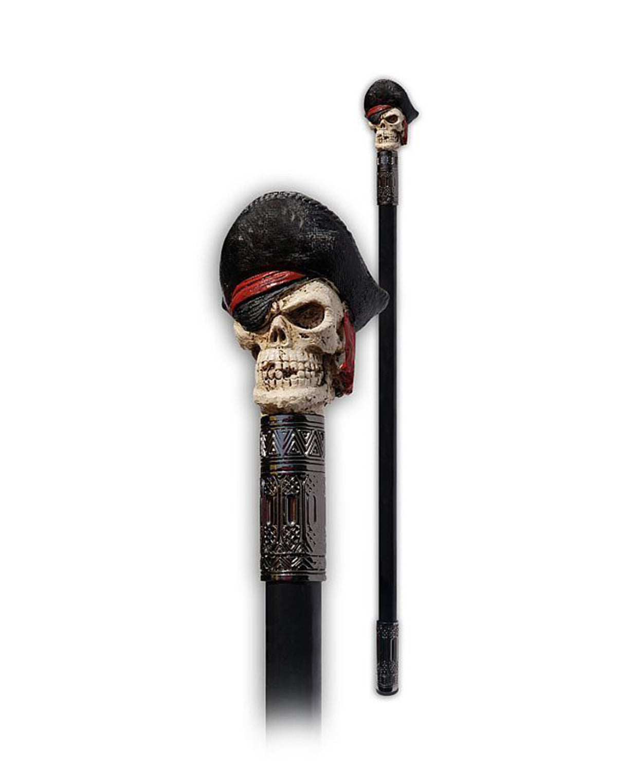 das-kost-mland-gehstock-piratenkopf-totenkopf-spazierstock-75-cm image 2