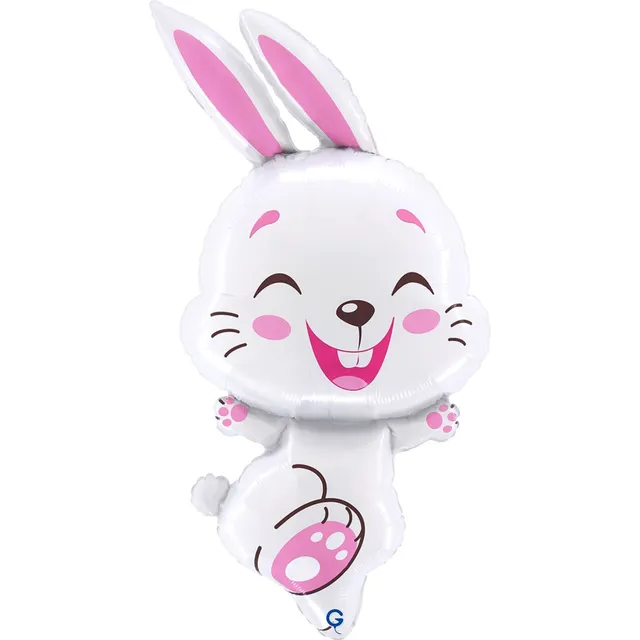das-kost-mland-dekorationen-folienballon-shape-hase-91-cm image 1