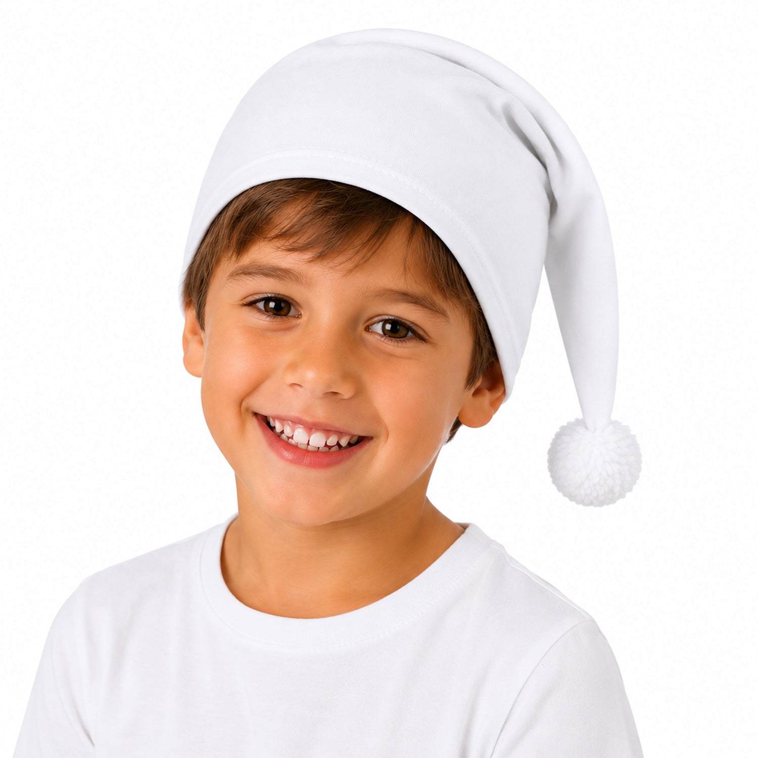 das-kost-mland-kinder-schlafm-tze-bommel-wei-baumwolle-50cm image 3