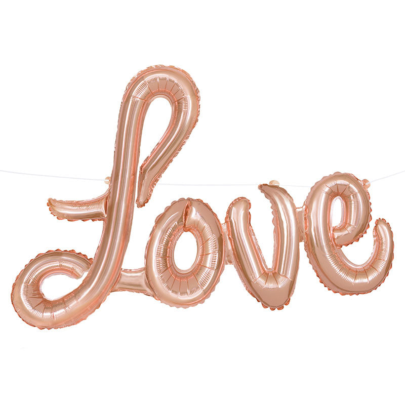 das-kost-mland-dekorationen-love-ballongirlande-rosegold-35cm-folienballon image 1