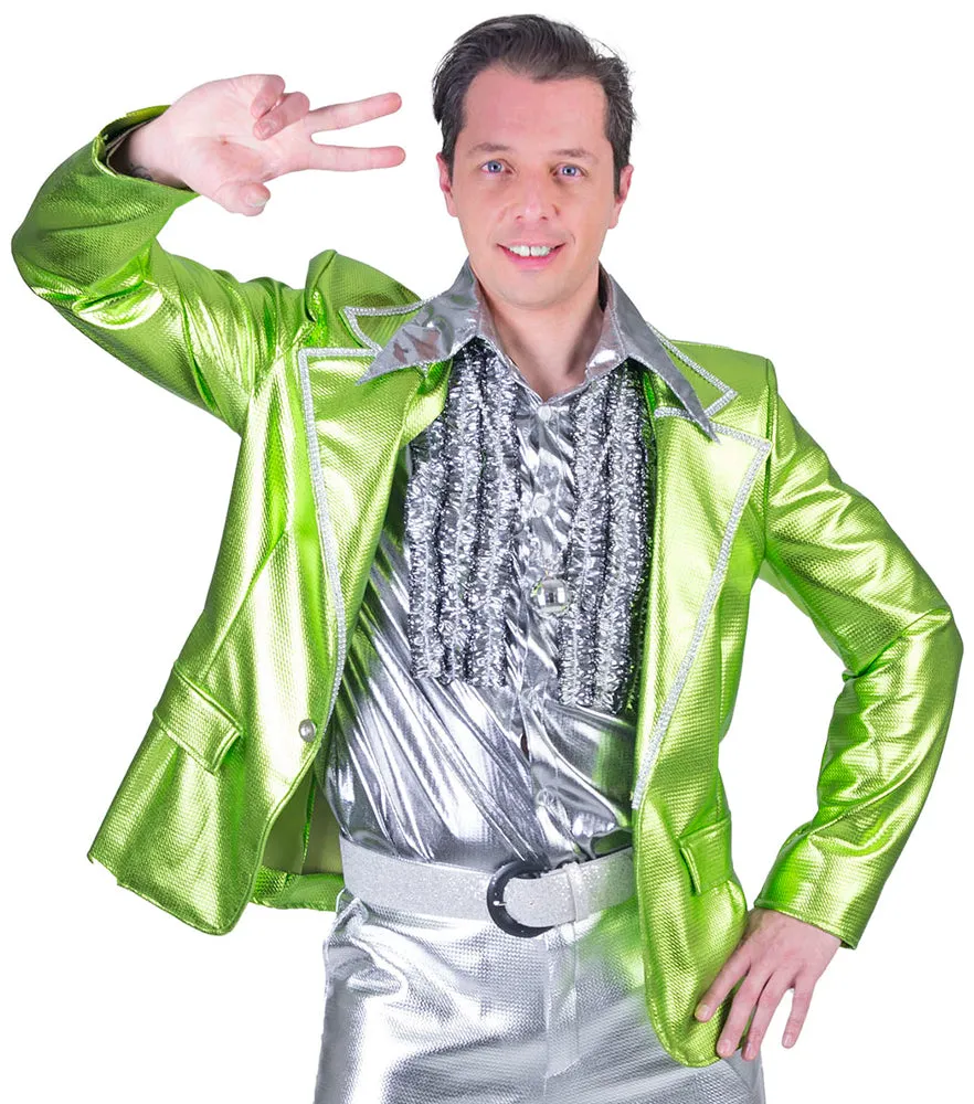 das-kost-mland-herren-disco-fever-metallic-jacke-neongr-n-52-54 image 1