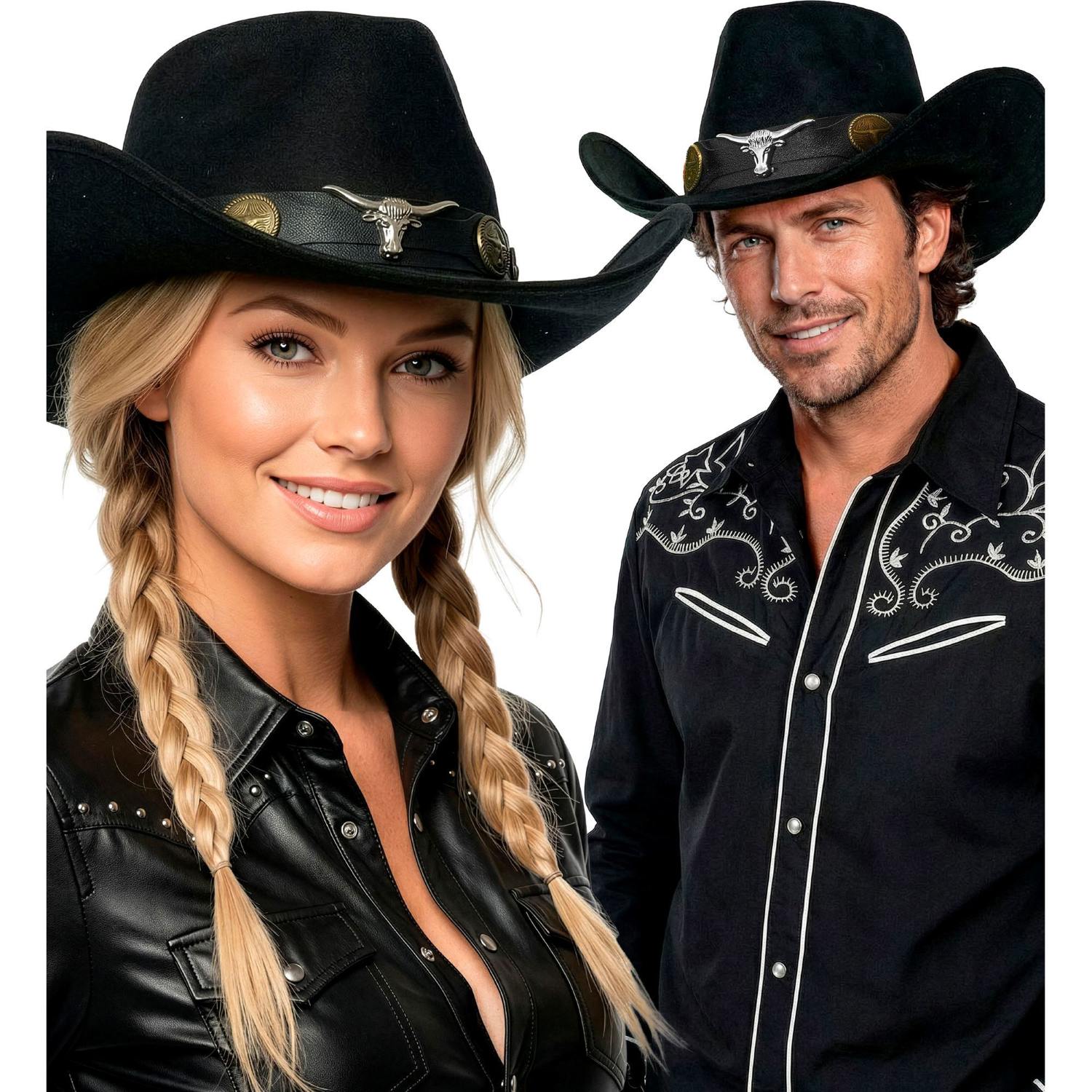 das-kost-mland-cowboyhut-dallas-schwarz-wildlederoptik image 5
