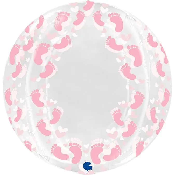 das-kost-mland-dekorationen-4d-globe-folienballon-baby-girl-48cm image 1