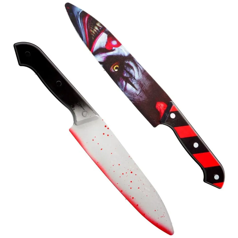 das-kost-mland-horror-clown-messer-deko-31-cm image 1