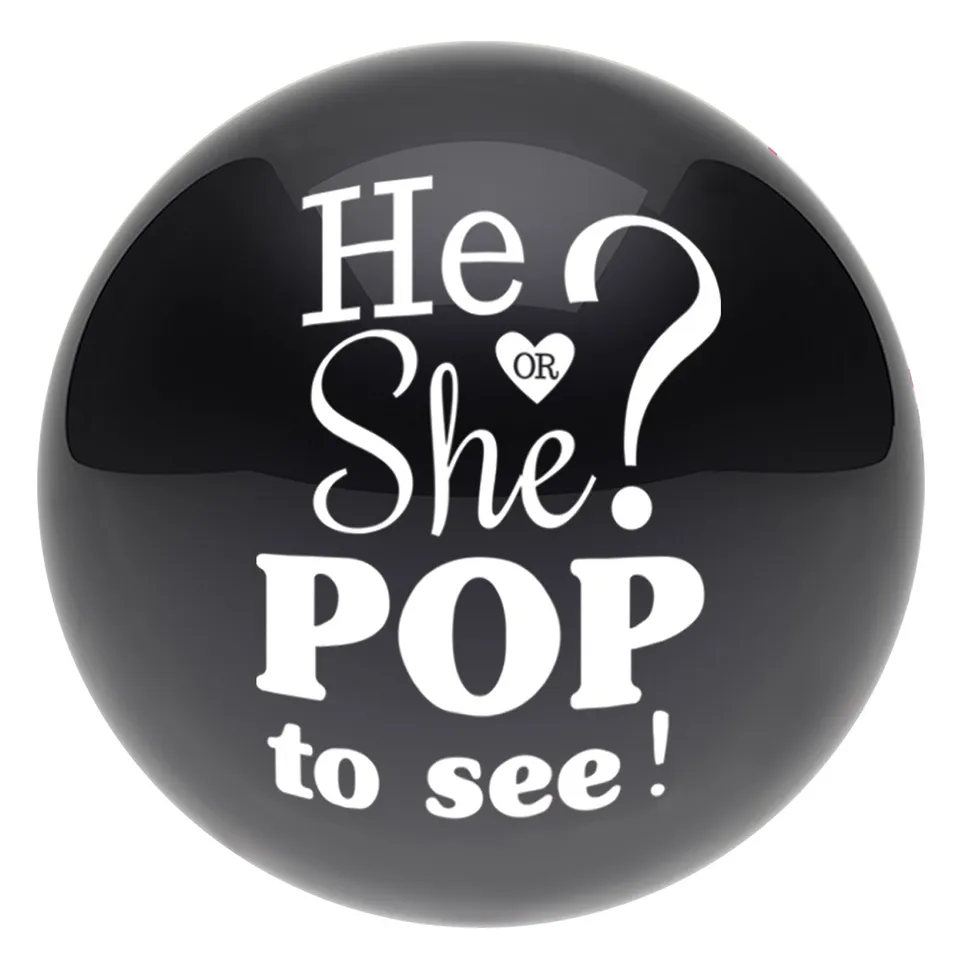 the-big-reveal-konfetti-luftballon-schwarz-61-cm-gender image 1