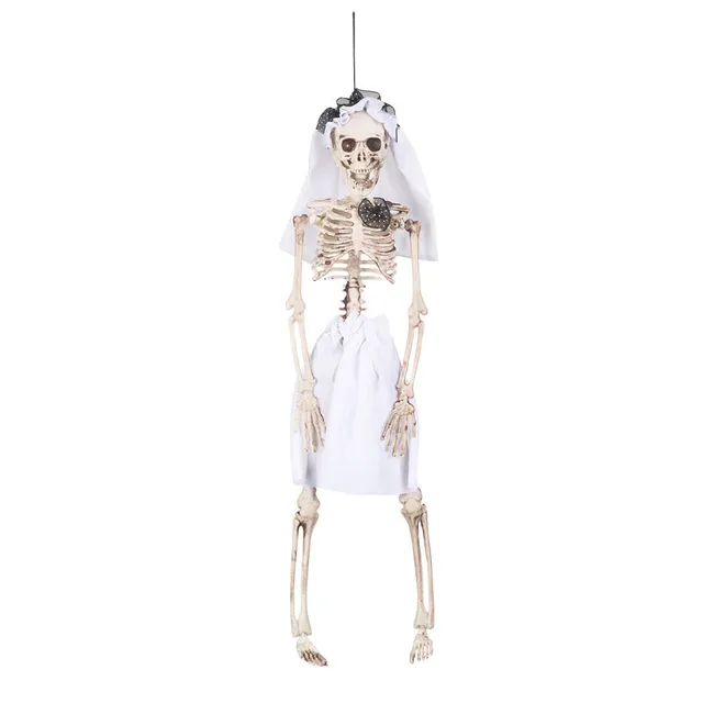 das-kost-mland-dekorationen-h-ngefigur-skelett-braut-40cm image 1