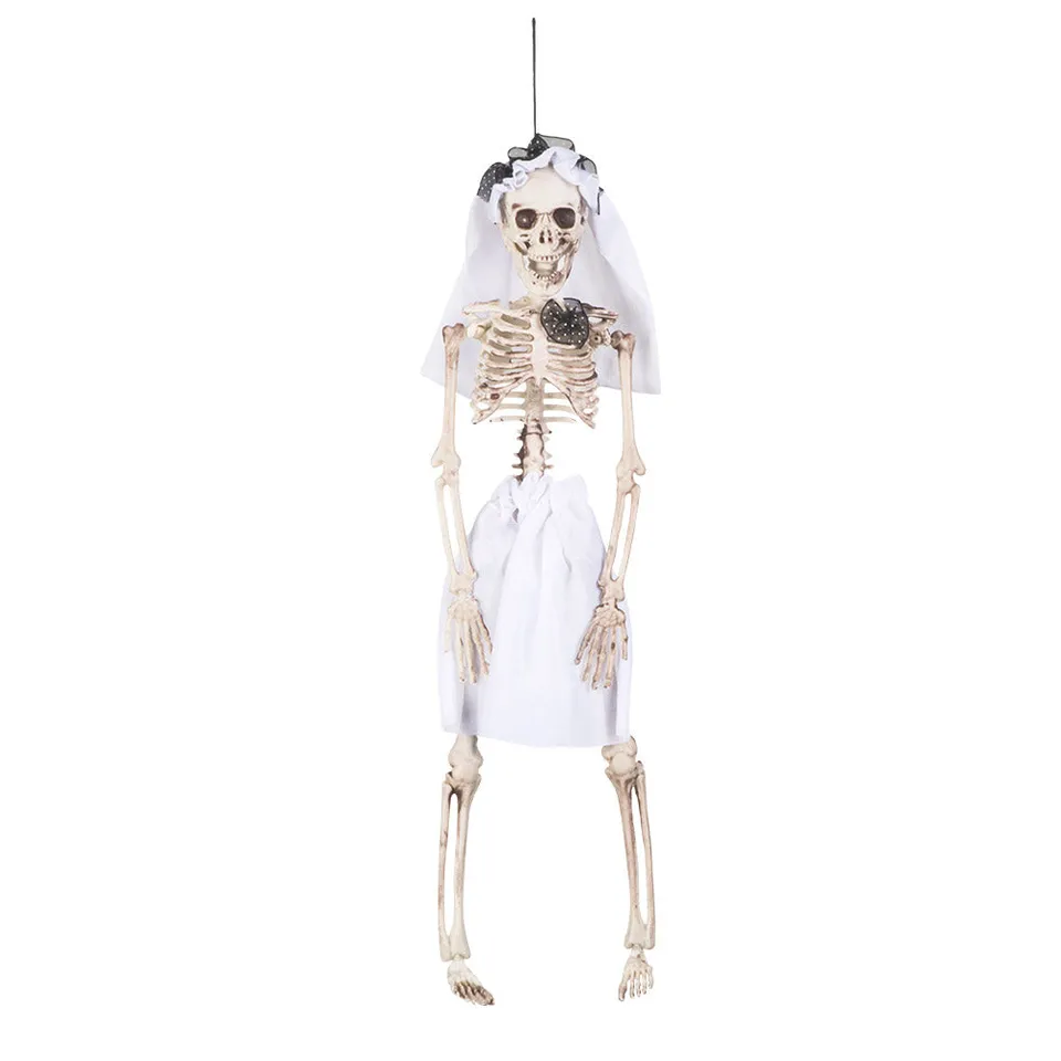 das-kost-mland-dekorationen-h-ngefigur-skelett-braut-40cm image 1