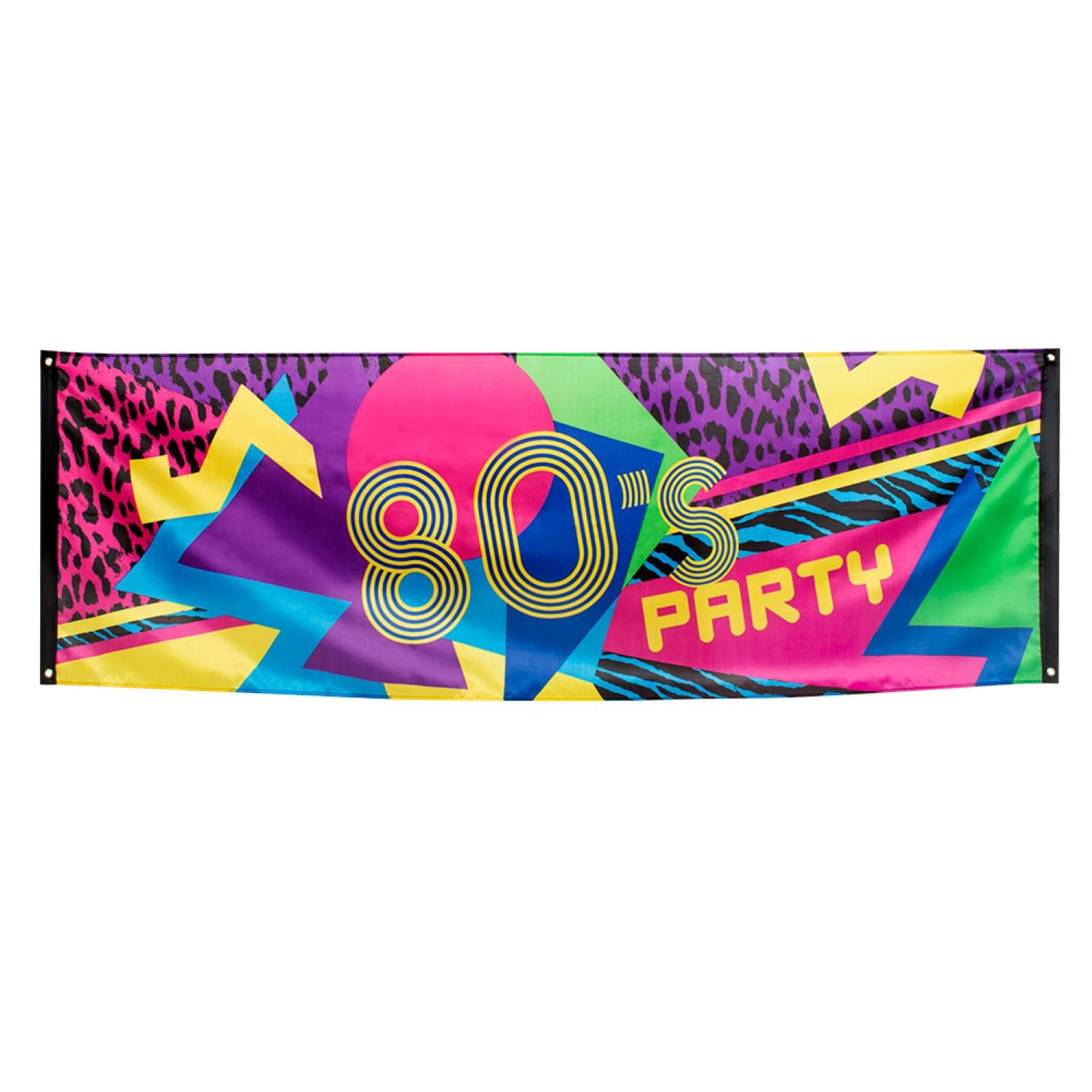 das-kost-mland-80-s-party-banner-polyester-74x220-cm image 1