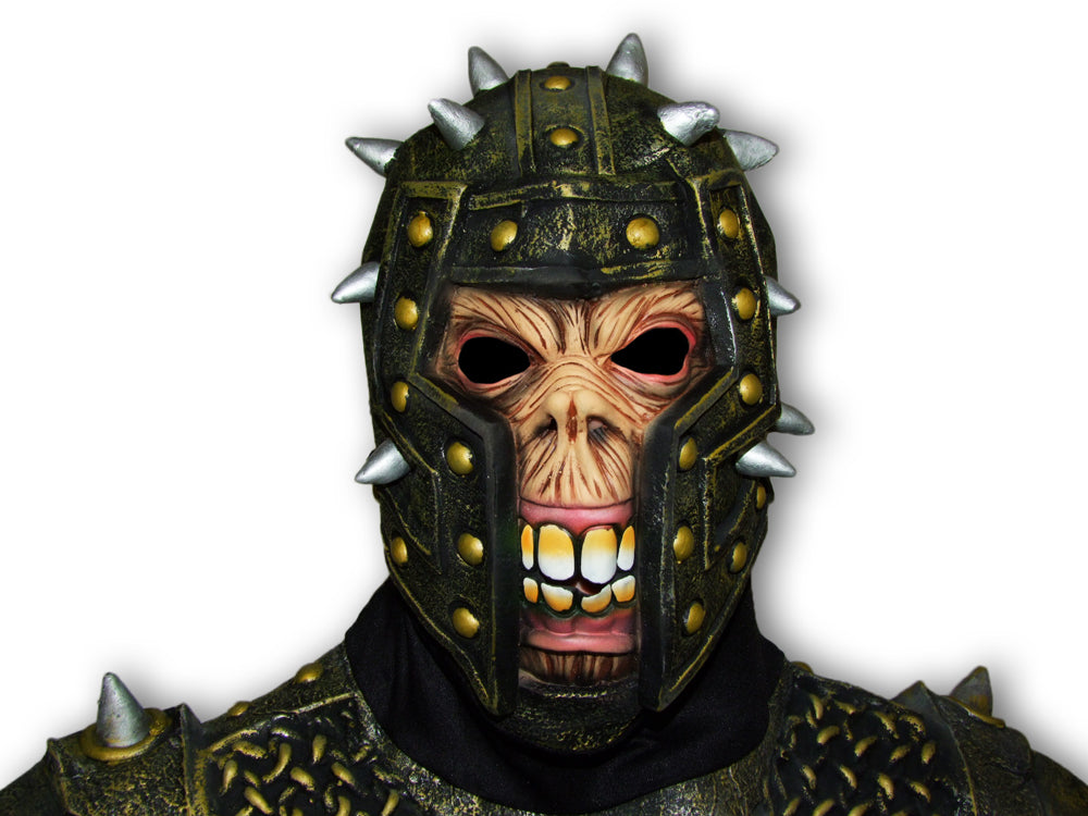 das-kost-mland-zombie-affenkrieger-maske-mit-umhang-latex image 2