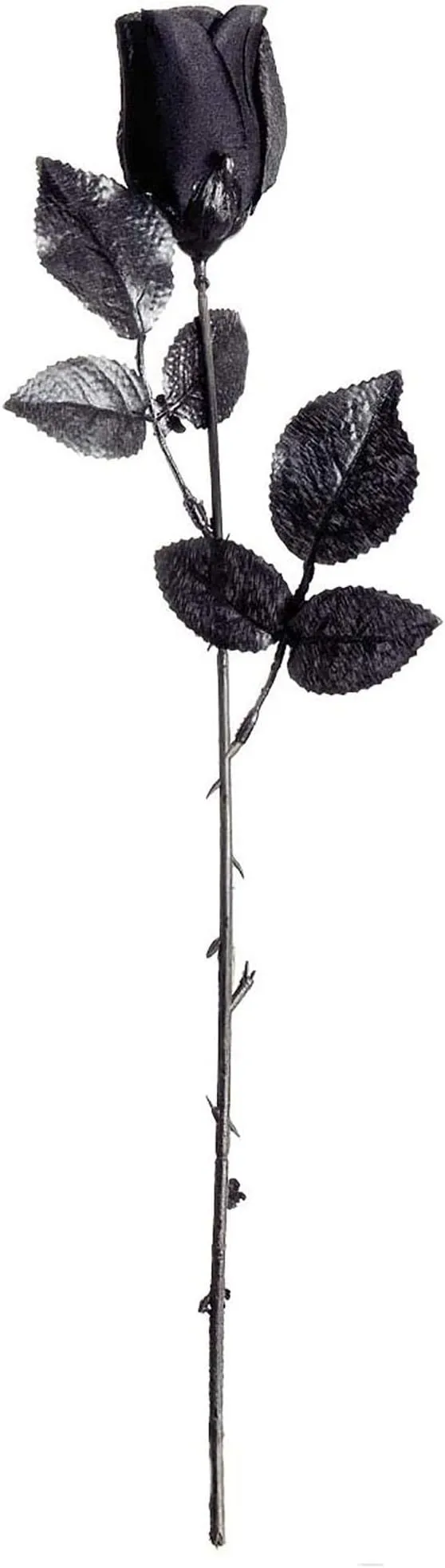 das-kost-mland-black-rose-dekoblume-44-cm-schwarz-halloween image 1