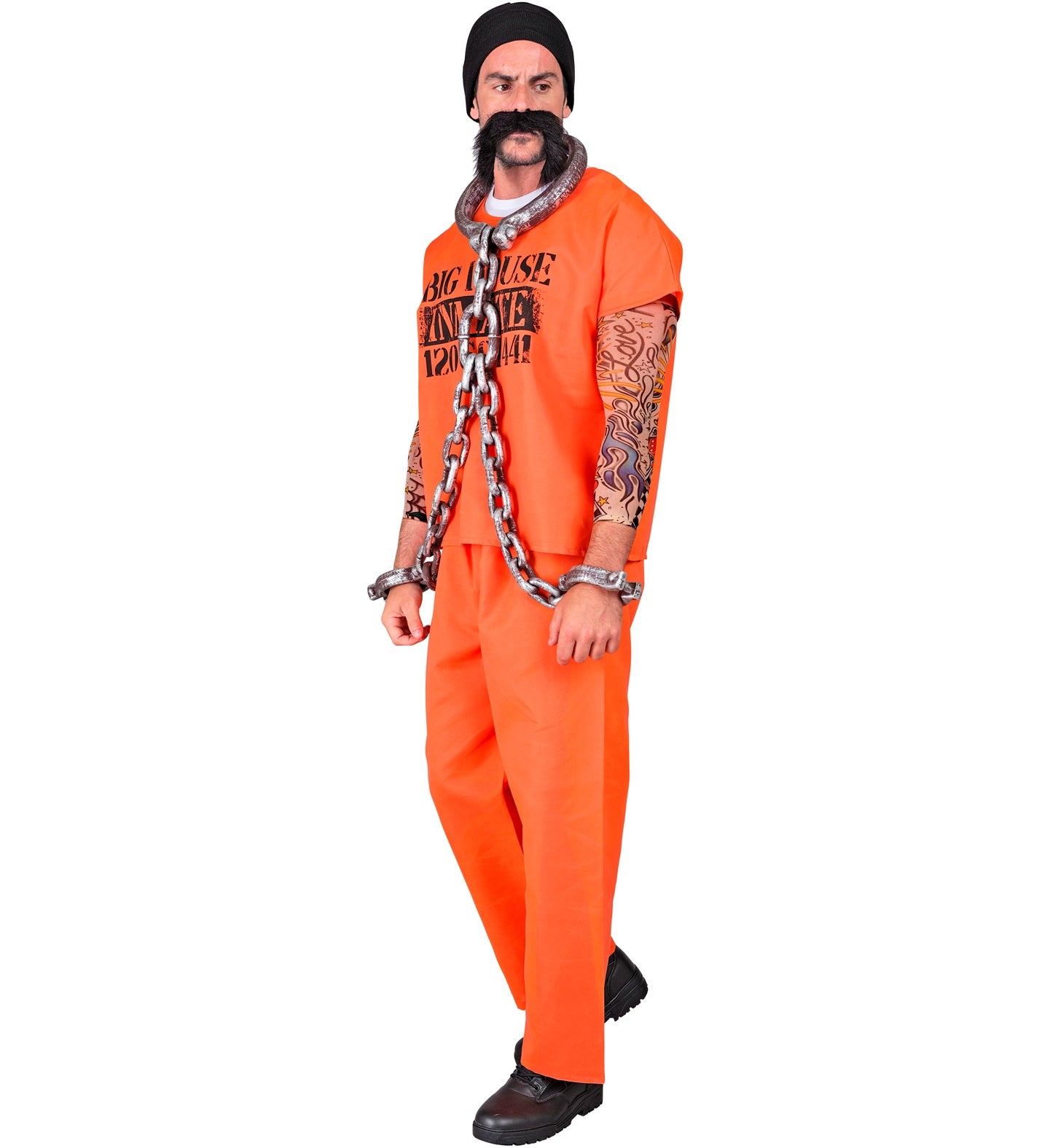 das-kost-mland-herren-str-fling-kost-m-orange-mit-bart image 3
