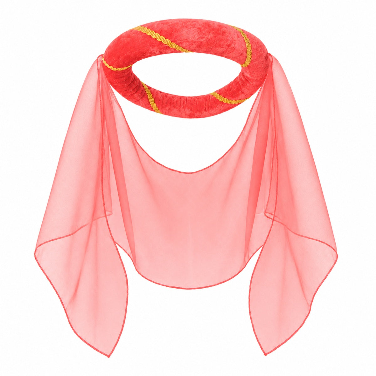 das-kost-mland-helena-mittelalter-haarband-m-dchen-rot-schleier image 6