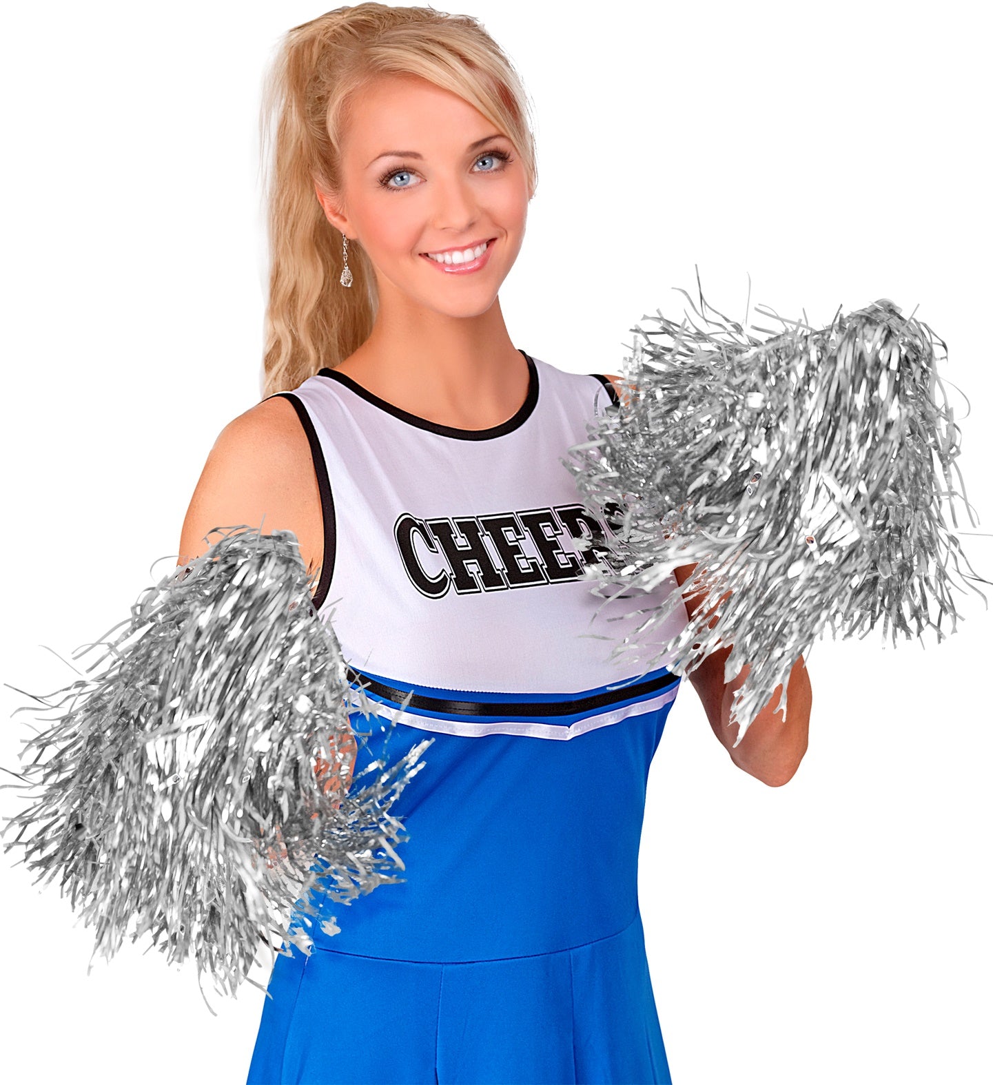 das-kost-mland-cheerleader-pompon-2-st-ck-silber-metallic image 2