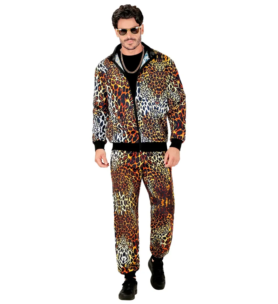 das-kost-mland-herren-party-trainingsanzug-leopard-orange image 1