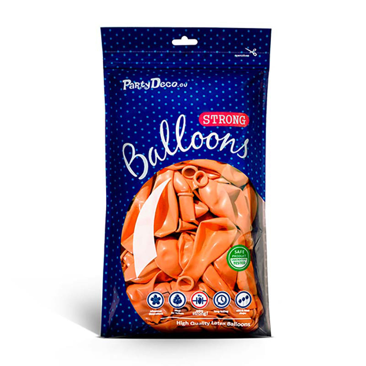 das-kost-mland-uni-metallic-luftballons-30cm-orange-50-st-ck image 2