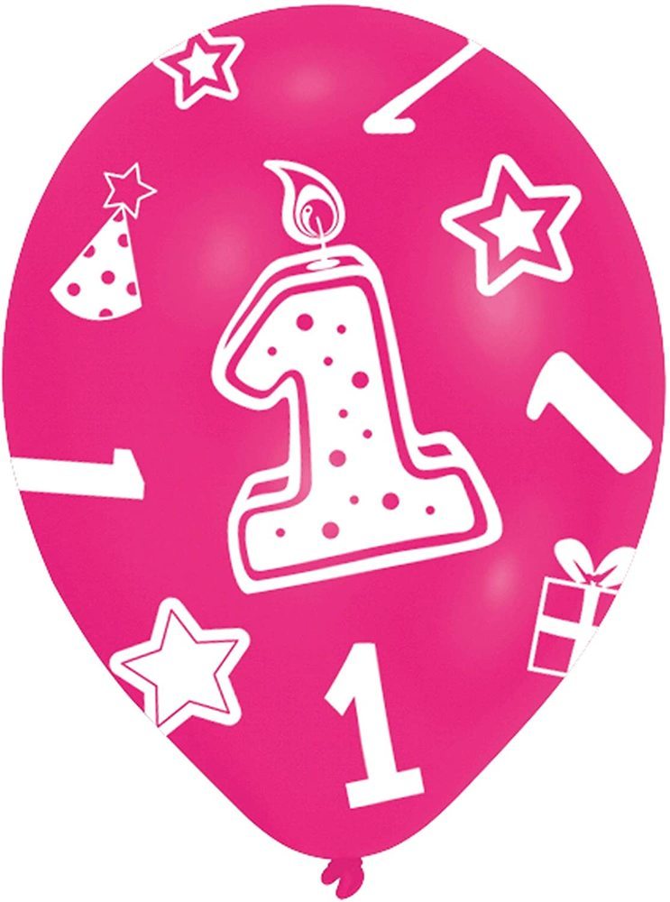 das-kost-mland-dekorationen-1-geburtstag-luftballons-pink-6-st-ck image 1